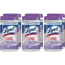 New LYSOL Brand Disinfecting Wipes, 1-Ply, 7 x 7.25, Early Morning Breeze, White, 80 Wipes/Canister, 6 Canisters/Carton
