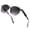 flower*gray, variant on Classic Solid Black Cat Eye Sunglasses for Women, Soft Rounded Edges to Slim All Kinds of Face Shapes