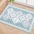 thumbnail image 3 of LOKHOM 2'x3' Blue Oriental Doormats for Outdoor Entrance, Machine Washable Non-Slip Vintage Area Rug for Living Room, 3 of 5