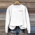 thumbnail image 6 of Valentine Sweatshirts for Women Love Heart Crewneck Oversized Shirts Long Sleeve Warm Comfy Clothes White M, 6 of 7