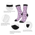 thumbnail image 3 of Goofa Purple Butterflies Floral Pattern Children's Crew Socks, Kids' Daily Wear and Sports Socks, Breathable Socks, Sports Socks, Moisture-Wicking Socks for Children, 3 of 6