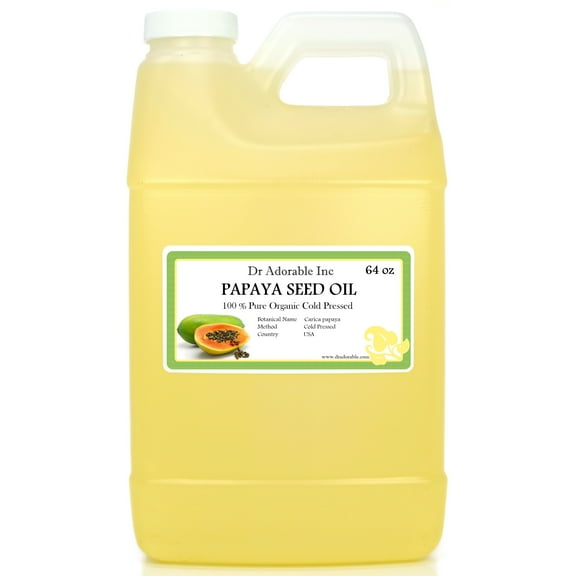 Dr. Adorable - 100% Pure Papaya Seed Oil Organic Cold Pressed Moisturizing Oil For Face Skin Hair - 64 oz