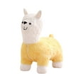thumbnail image 2 of Chanana Llama-Shaped Footstool with Fleece Cover, Kids Seat/Footrest for Living Room, Yellow, 2 of 9