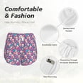 thumbnail image 4 of Hirioo colorful Skull flower for Women's Double Layer Athletic Shorts High-Performance Gym Shorts with Inner Pocket, Elastic Waistband-Medium, 4 of 7