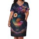 thumbnail image 2 of Vestido de fiesta de lujo elegante para mujer globo aerostático colorido hecho de flores en el cielo nocturno colorido 3 bolsillos sueltos ropa de Graduación, 2 of 6