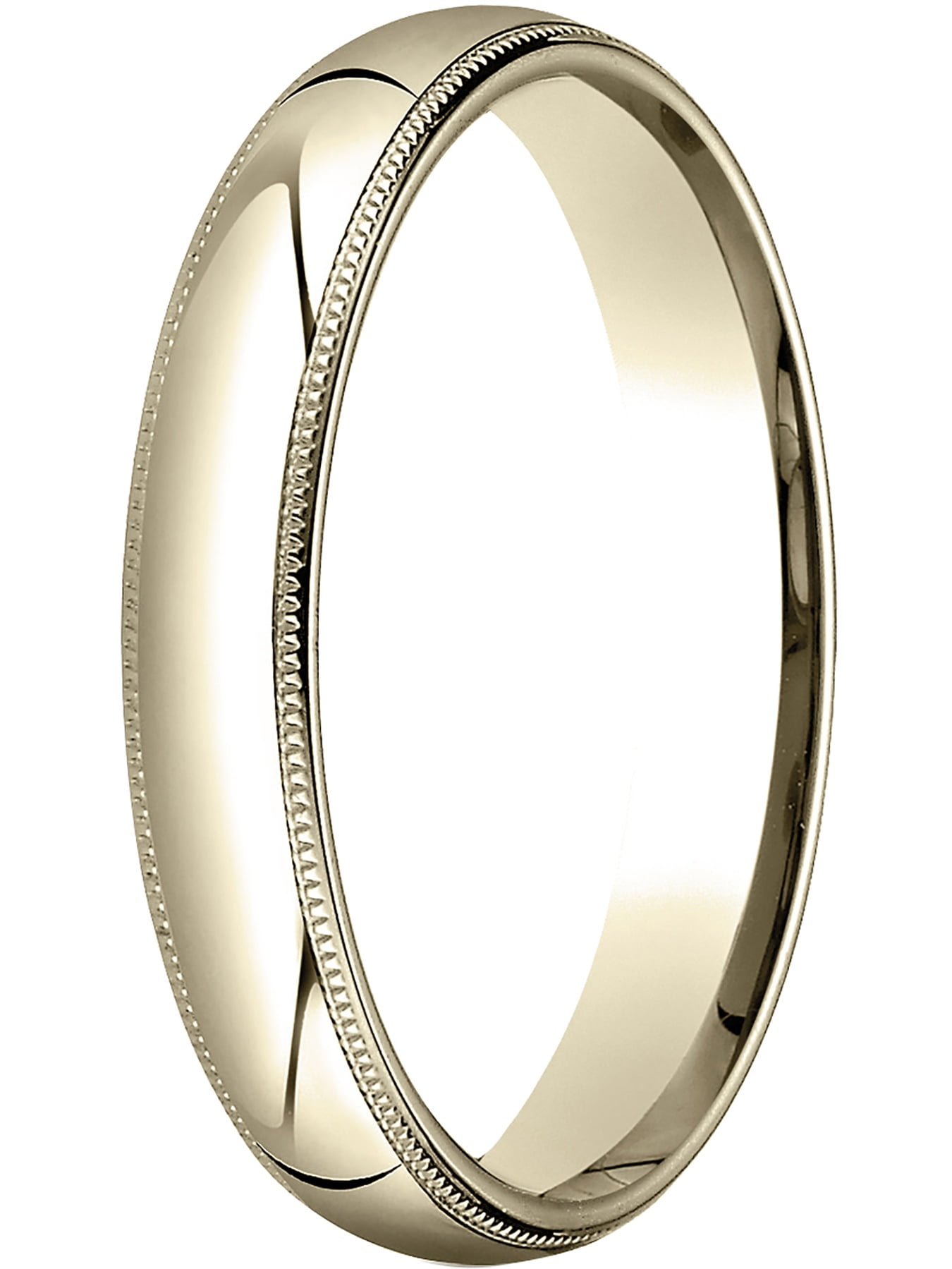 Benchmark 14K Yellow Gold 3mm Slightly Domed Traditional Oval Wedding Band Ring Sizes 4-15