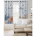 thumbnail image 4 of Blue Ocean Blackout Curtains for Bedroom Living Room, Seas The Day 84 In Long Thermal Insulated Room Darkening Drapes Grommet Window Treatments, 42 x 84 In, 4 of 9