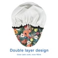 thumbnail image 4 of Shower Caps,Pioneer Flower Floral Print Pattern Waterproof Shower Cap for Women 4 Pieces,Double Reusable Hair Cover for Shower PEVA Elastic Stretch Hem, 4 of 7