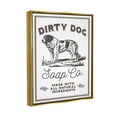 thumbnail image 3 of Stupell Industries Vintage Dog Soap Sign Graphic Art Metallic Gold Floating Framed Canvas Print Wall Art, Design by Daphne Polselli, 3 of 6