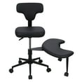 thumbnail image 4 of Meditation Chair,Cross Legged Office Chair,Criss Cross Desk Chair with Wheels,Lumbar Support and Adjustable Stool,Flexible Design for Fidgety Sitters for Home Office Black, 4 of 8