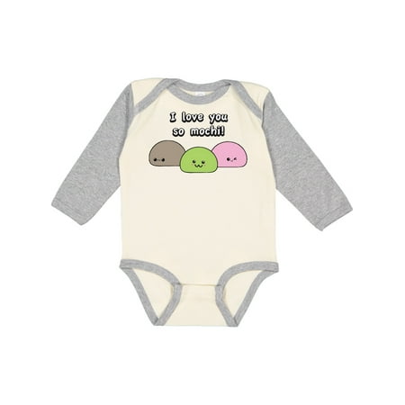 

Inktastic I love you so mochi Gift Baby Boy or Baby Girl Long Sleeve Bodysuit