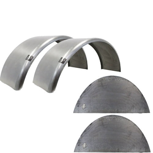 Southwest Wheel Pair of Round Trailer Fenders (14"-16" Wheels) & Fender Backs, New, T68EX2WFB