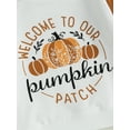 thumbnail image 6 of Toddler Baby Halloween Sweatshirt Long Sleeve Letter Pumpkin Print Contrast Color Pullover, 6 of 7
