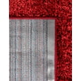 thumbnail image 5 of Unique Loom Everyday Shag Collection Area Rug - Solid (4' Octagon Cherry Red), 5 of 5