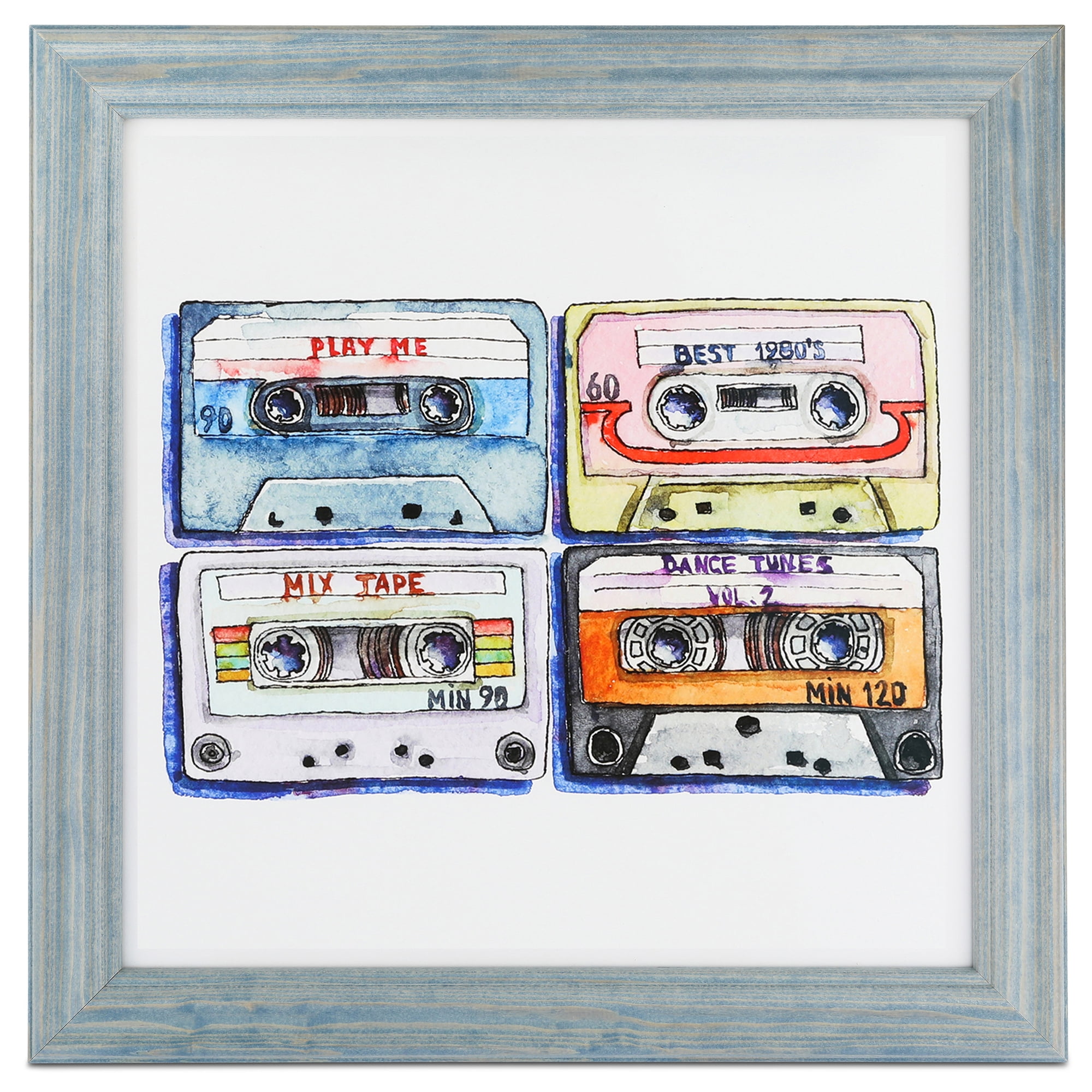 ArtToFrames 18x24 Inch Blue Picture Frame, This Blue Wood Poster Frame is Great for Your Art or Photos, Comes with 060 Plexi Glass (4377)