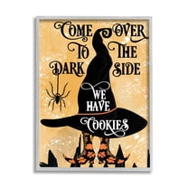 Stupell Industries Dark Side Has Cookies Festive Halloween Witch Hat, 24 x 30, Designed by Jill Meyer