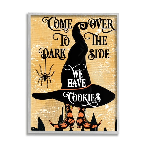 Stupell Industries Dark Side Has Cookies Festive Halloween Witch Hat, 24 x 30, Designed by Jill Meyer