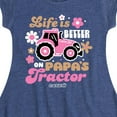 thumbnail image 3 of Case IH - Life Is Better Papas Tractor - Toddler Girls Fit And Flare Dress, 3 of 5