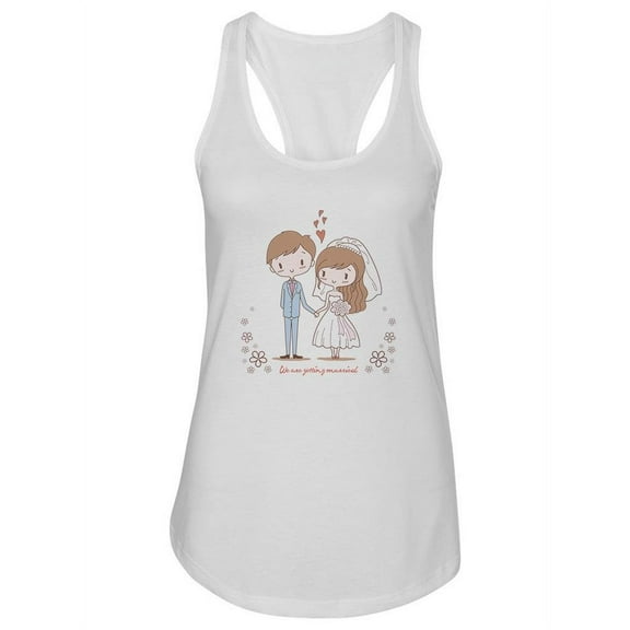 Cute Bride And Groom  Tank Women -Image by Shutterstock, Female Large