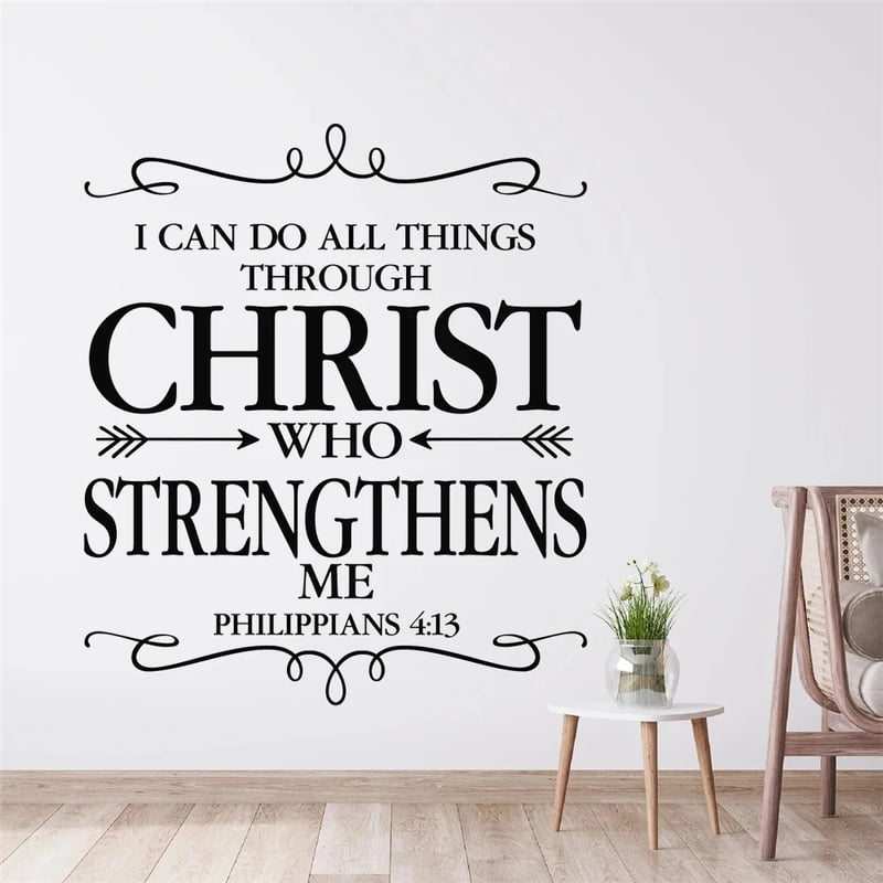 Totoro Hero 1 pc meaningful Bible Verse Wall Sticker Self Adhesive Vinyl Waterproof Wall Decal For Home Decor Living Room Bedroom sticker
