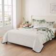 thumbnail image 2 of Twin Quilt Set 68''x86'', Sage Green Eucalyptus Lightweight Summer Bedspread Coverlet Set with 2 Pillow Shams, Traditional Tree Branch Leaf Plant Breathable All Season Quilt Bedding for Dorm/Bedroom, 2 of 9