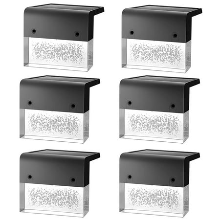 

Ametoys 6 Packs Solar Fence Lamps 2 Modes IP65 Waterproof Garden Wall Lamp Stair Step Lamp