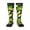 2 Black-1, variant on Fresh Avocado Print Contrast Color Stockings, Elastic Sports Socks Warm Socks Clothing Accessories, Adult Unisex