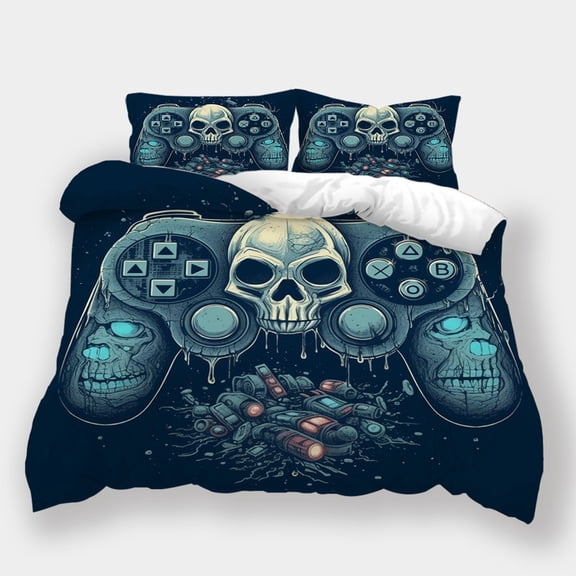 2/3pcs Bedding Set Game Controller Printed Bedspreads Kids Adult High Quality Duvet Cover Set,Twin (68"x86")