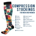 thumbnail image 2 of FORMRS Womens Knee High Socks Casual Long Thick Travel Daily Wear, 1 Pair, Retro Geometric, 2 of 6