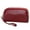 Wine Red, variant on HAWEE Cellphone Wallet for Women Genuine Leather Clutch Purse Large Capacity Double Zipper Wristlet Wallet for Ladies