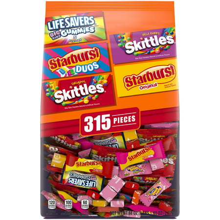 Mars Lifesavers, Skittles, Starbrust, Assorted Candy, 97.68 Oz, 315 Pieces