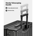 thumbnail image 2 of 2 Piece Luggage Sets with Wheels, Hardside PC + ABS Suitcase (20+28"),Black, 2 of 5