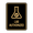 Black Gold, variant on Signs ByLITA Portrait Round Lab Authorized Sign (Brushed Silver) - Small