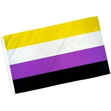 Bandiera Non Binary Pride 3x5 Piedi - 100% Poliestere, Occhielli In Tessuto - Trade Winds