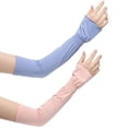 thumbnail image 1 of pares de mangas de seda helada con protección solar y UV para verano para mujer, mangas para ciclismo al aire libre 589, 1 of 5
