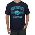 thumbnail image 1 of Wild Bobby City of Charlotte Basketball Fantasy Fan Sports Men's T-Shirt, Navy, Large, 1 of 5