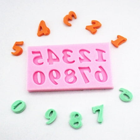 

Silicone Arabic Numerals Baking Mold Sugar Fondant Clay Hand Soap Mould Cake Decorating Mold