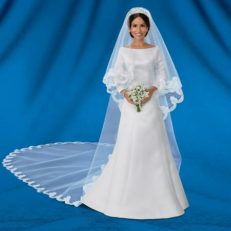- The Ashton-Drake Galleries Meghan Markle Porcelain Bride Collector Doll with Swarovski Tiara