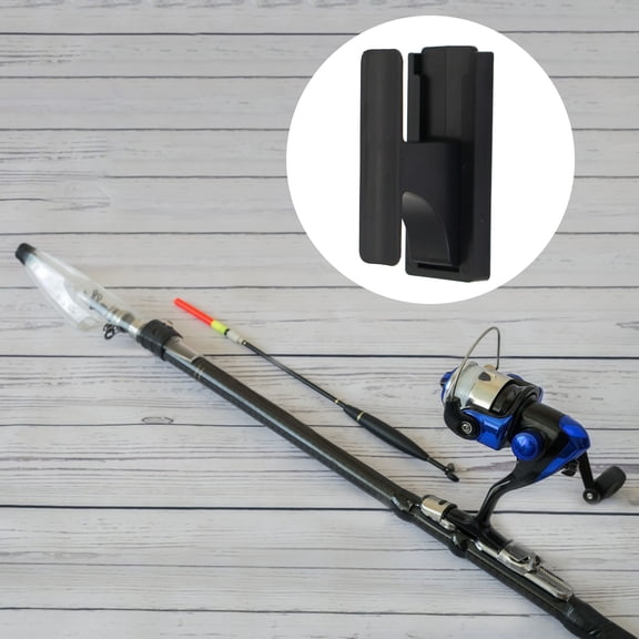 Fishing Rod Wall Mount Rack – Horizontal & Vertical Adjustable Holder for Garage & Home Storage, Black (ABS)