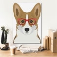 thumbnail image 5 of Epic Graffiti 'Corgi Wearing Hipster Glasses 2' by Furbaby Affiliates, Canvas Wall Art, 18"x26", 5 of 8