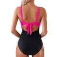 thumbnail image 4 of WILLBEST Traje de Baño Mujer Manga Larga Women'S Sexy Color Block Traje de Baño, 4 of 4