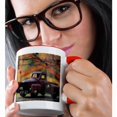 thumbnail image 2 of 3drose, Photo of a Red Toy Pickup Truck on a Background of Bokeh Fall Leaves., 15oz Two-tone Red Mug, 2 of 6