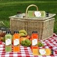 thumbnail image 7 of Wintfarm 20pcs 13.6oz/400ml Empty Plastic Juice Bottles with Caps, Smoothie bottle,Shot bottles with lids,Reusable Water Bottle,Clear Bulk Plastic bottles with Black Tamper for Juicing and Beverages, 7 of 7