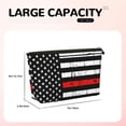 thumbnail image 3 of Red Line Flag Small Purse Organizer Zipper Cosmetic Handbag Tote Pouch For Women, 3 of 7