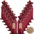 thumbnail image 1 of Burlap Wine Bags Wine Gift Bags, 12 Pcs Wine Bottle Bags with Drawstrings, Tags & Ropes, Reusable Wine Bottle Covers for Christmas, Wedding, Birthday, Travel, Holiday Party, Housewarming, Home Storage, 1 of 7