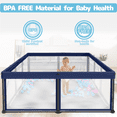 thumbnail image 3 of G TALECO GEAR Large Baby Playpen with Mat, Foldable Playpen for Babies and Toddlers, Portable Travel Play Yard, 50"x71", Blue, 3 of 6