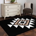 thumbnail image 3 of Black White Beige Boho Runner Rug 2.7x5 FT, Non Slip Entryway Carpet, Western Geometric Aesthetic Washable Soft Floor Carpet Entrance Mat Non-Shedding Throw Rug for Hallway Laundry Room Bedside, 3 of 9