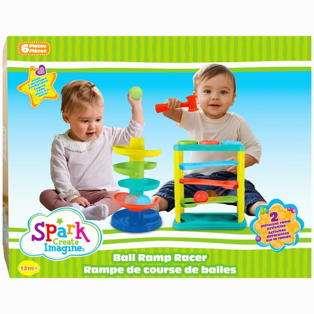 Spark Create Imagine Ramp Racers Set with Soft Hammer and Balls for Ages 12+ Months