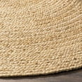 thumbnail image 4 of Safavieh Natural Fiber Round Collection NF801N Handmade Boho Braided Jute Area Rug, 6' x 6' Round, Natural, 4 of 4