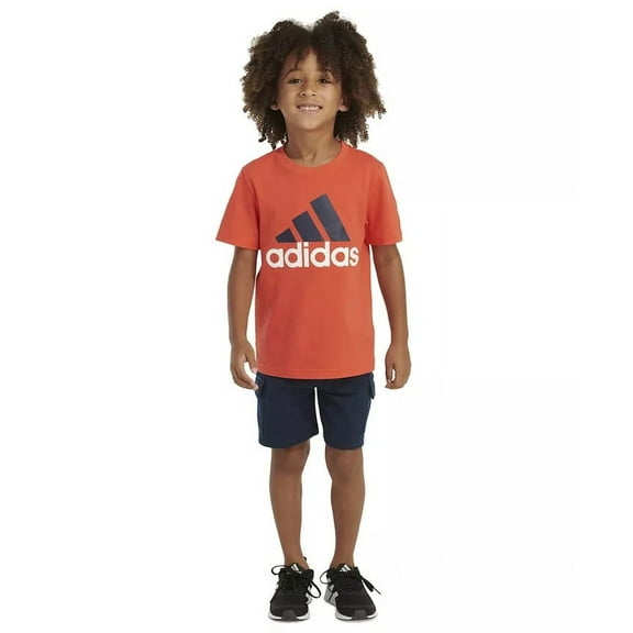 Adidas BRIGHT RED Toddler & Little Boys 2-Pc. Shorts Set, US 4T
